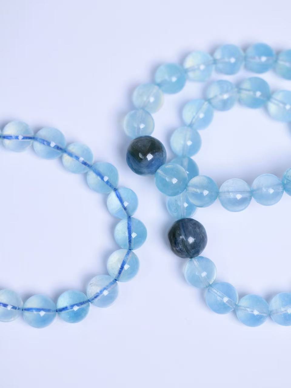 Aquamarine &Kyanite Bracelet-海藍寶&藍晶石