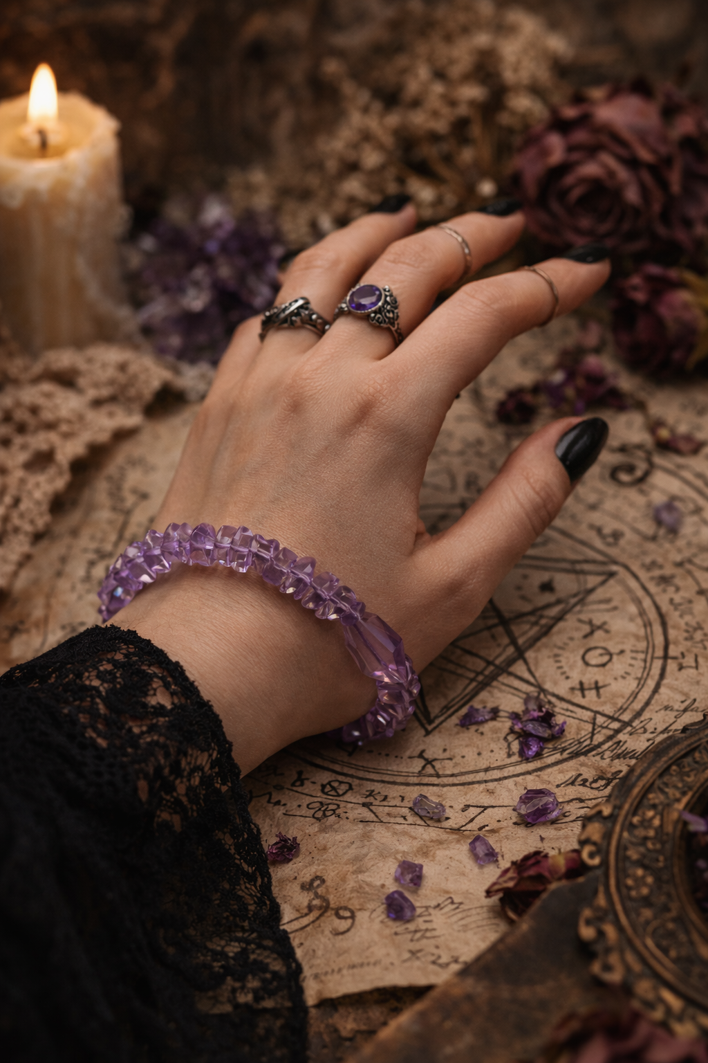 Amethyst & Morganite Bracelet, additional view 7 of 7