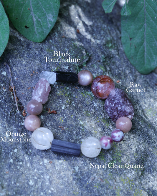 #10 🌿Witchwood Raw Stone Crystal Bracelet🌿