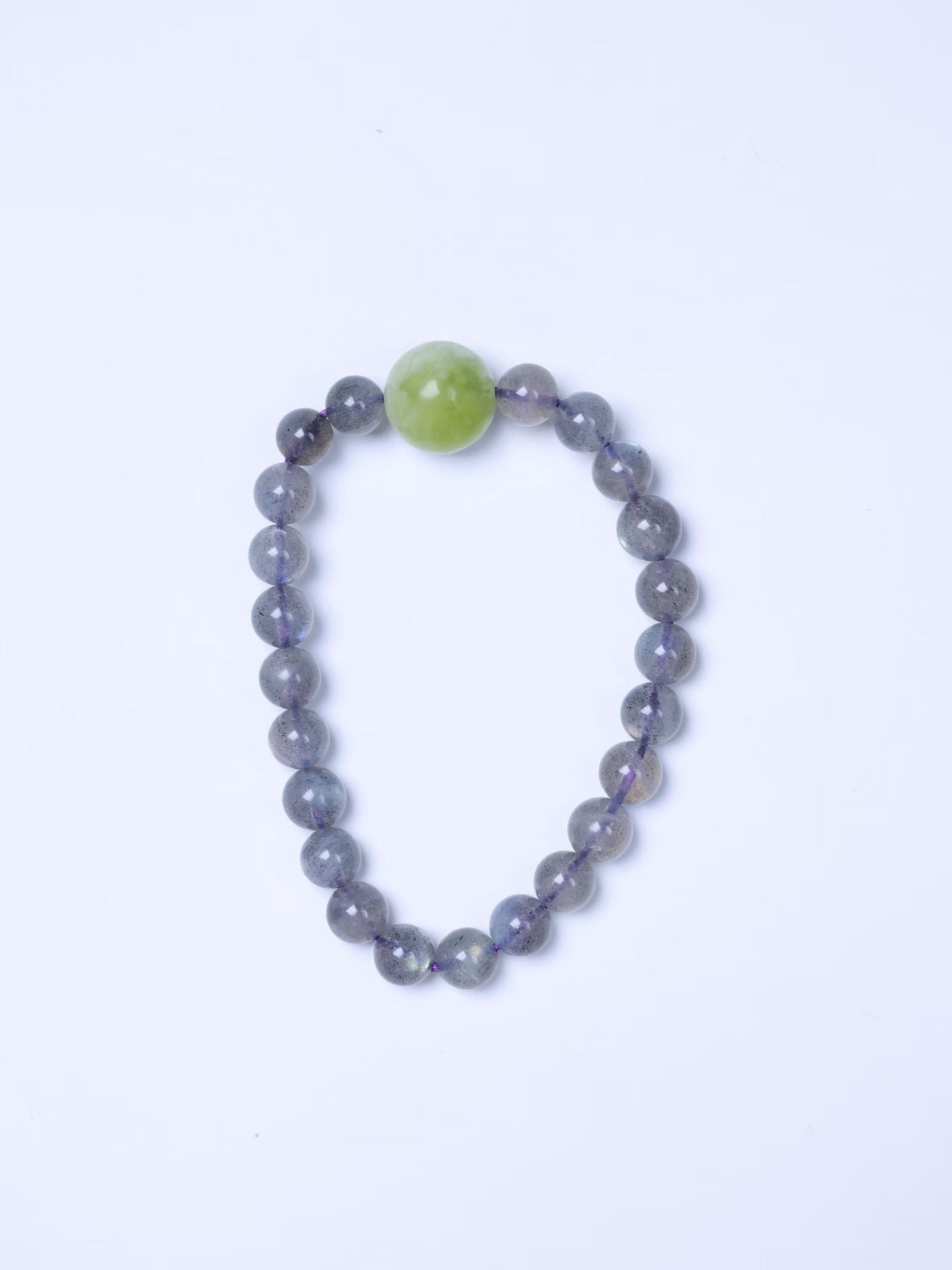 Labradorite & Nephrite Bracelet-拉長石