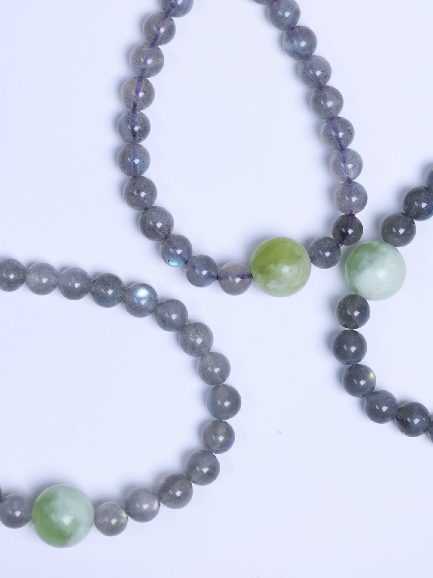 Labradorite & Nephrite Bracelet-拉長石