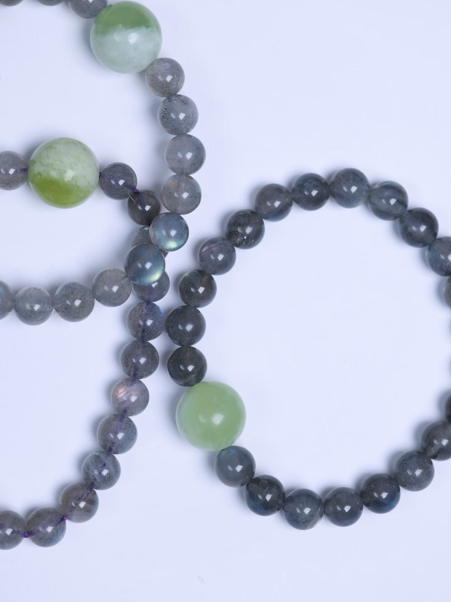 Labradorite & Nephrite Bracelet-拉長石