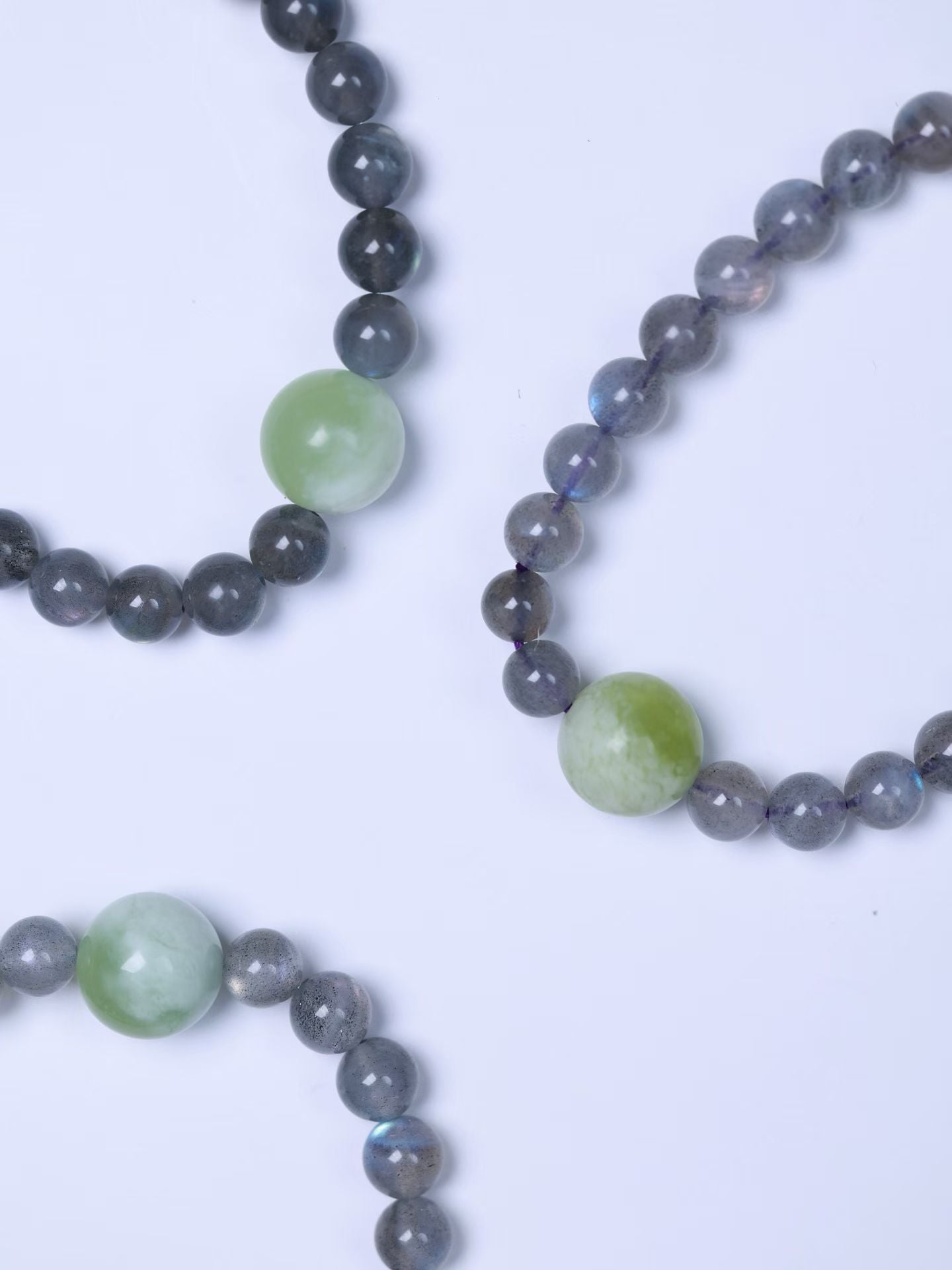 Labradorite & Nephrite Bracelet-拉長石