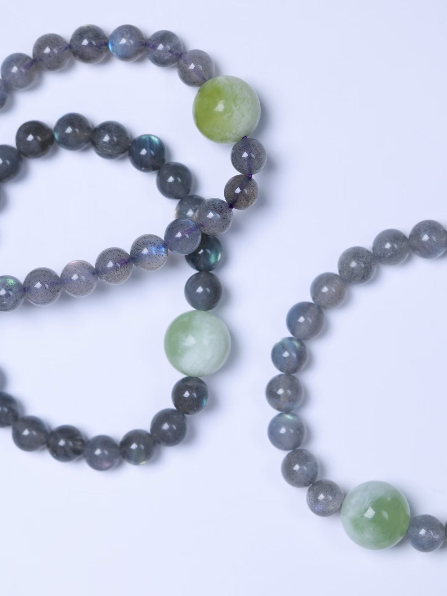 Labradorite & Nephrite Bracelet-拉長石