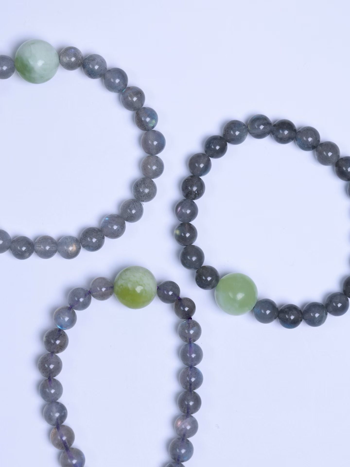 Labradorite & Nephrite Bracelet-拉長石