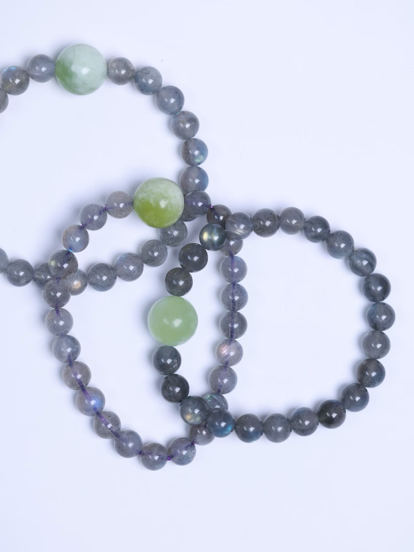 Labradorite & Nephrite Bracelet-拉長石
