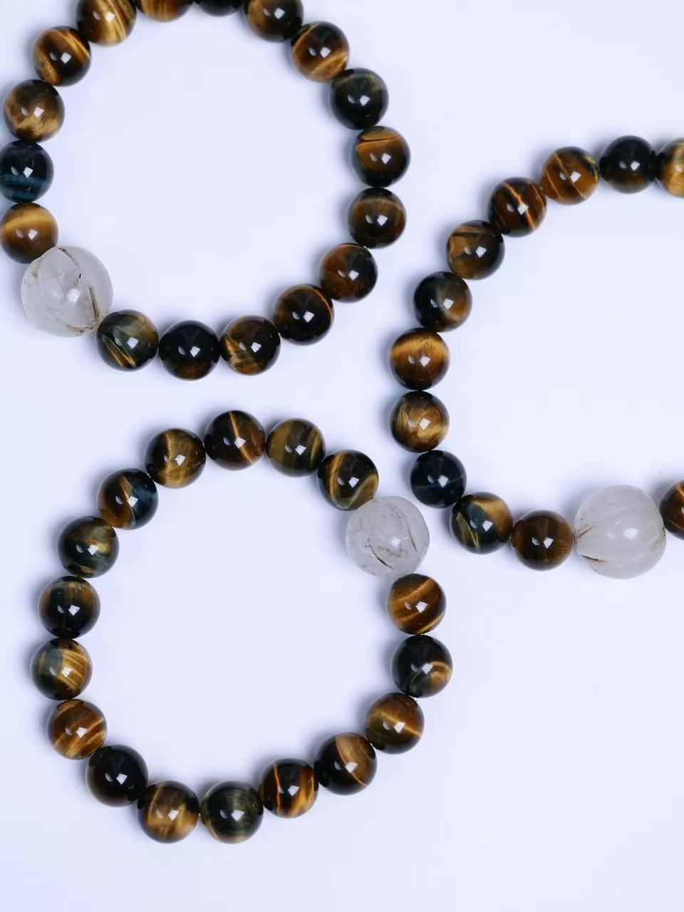 Tiger‘s Eye & Old Melon Beads Bracelet-虎眼石&老瓜珠