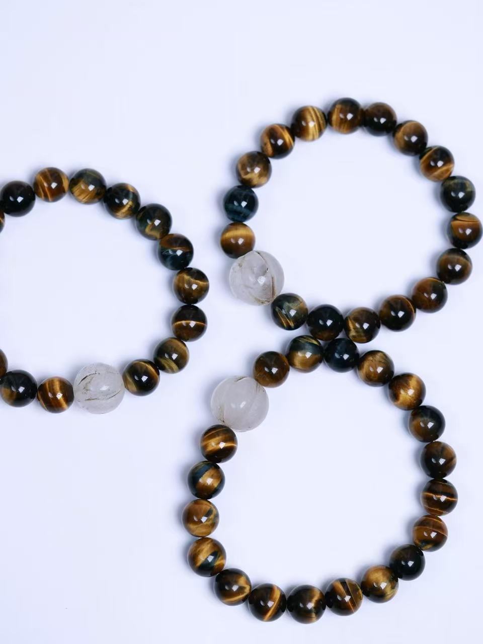 Tiger‘s Eye & Old Melon Beads Bracelet-虎眼石&老瓜珠