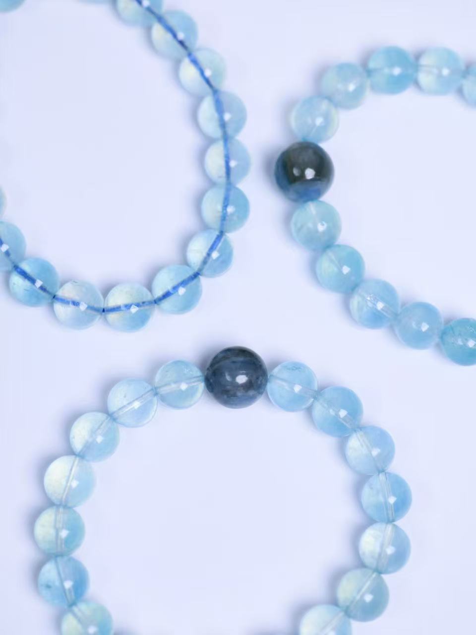 Aquamarine &Kyanite  Bracelet-海藍寶&藍晶石