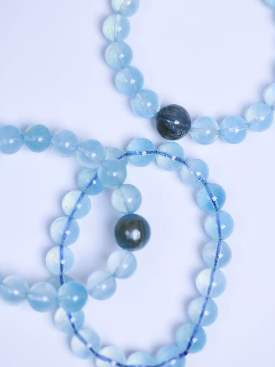 Aquamarine &Kyanite  Bracelet-海藍寶&藍晶石