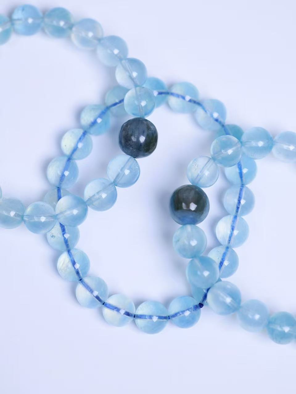 Aquamarine &Kyanite  Bracelet-海藍寶&藍晶石