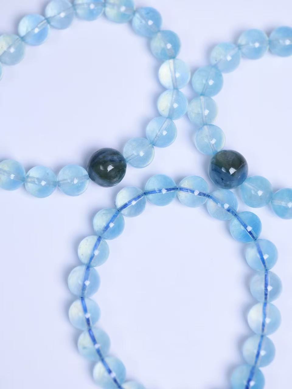 Aquamarine &Kyanite  Bracelet-海藍寶&藍晶石