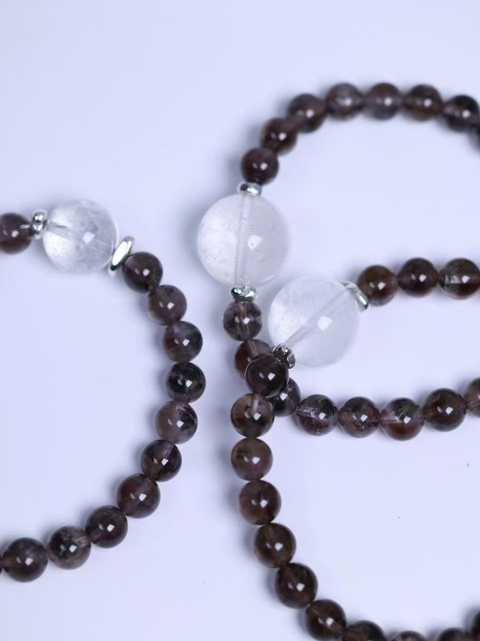 White Azeztulite & Auralite 23  Bracelet-白阿赛&極光23