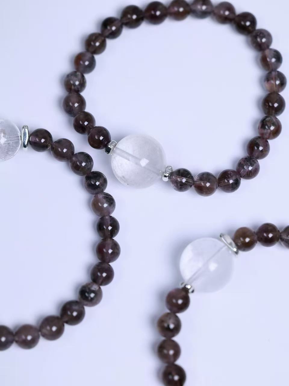White Azeztulite & Auralite 23  Bracelet-白阿赛&極光23