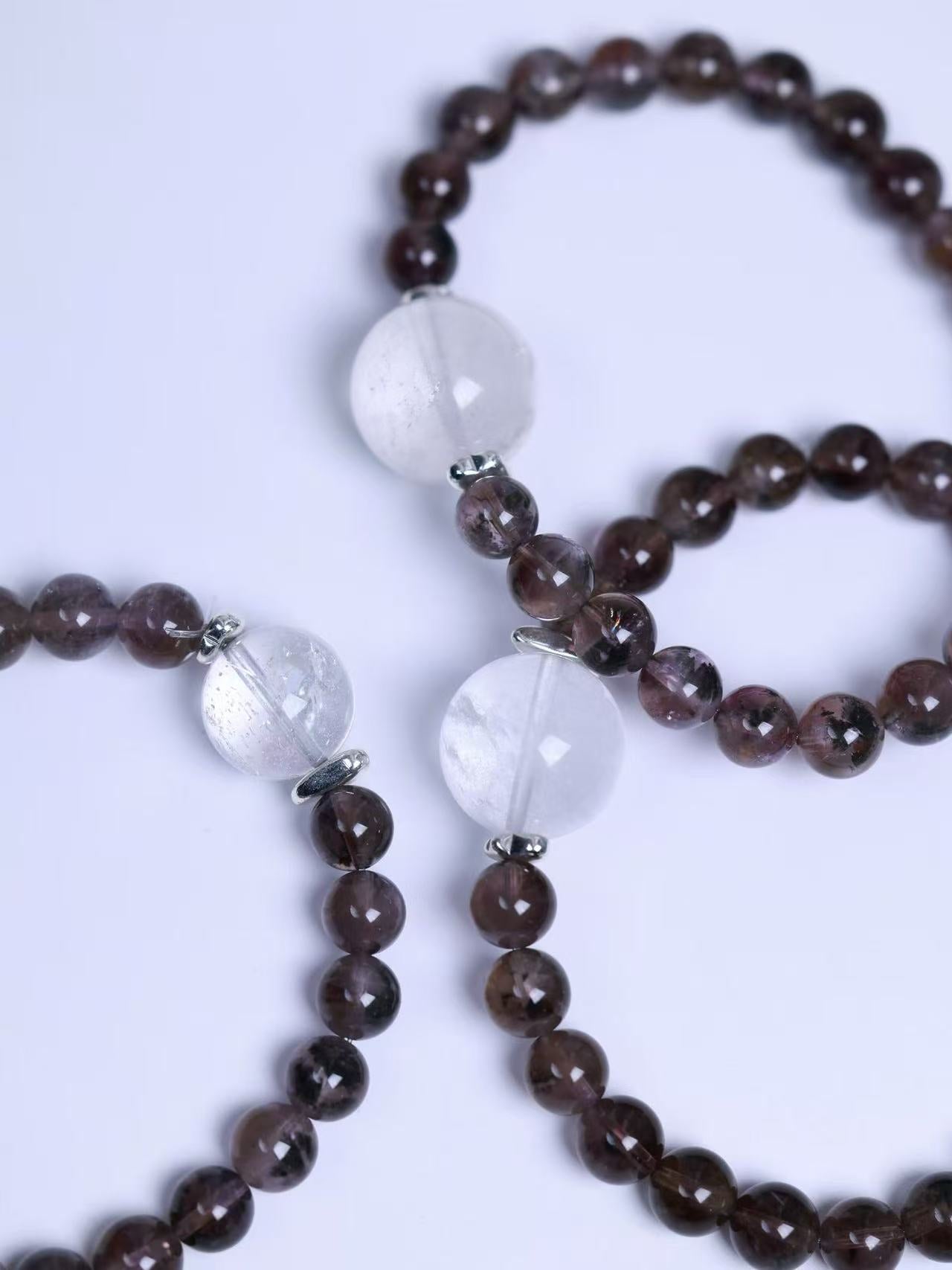White Azeztulite & Auralite 23  Bracelet-白阿赛&極光23