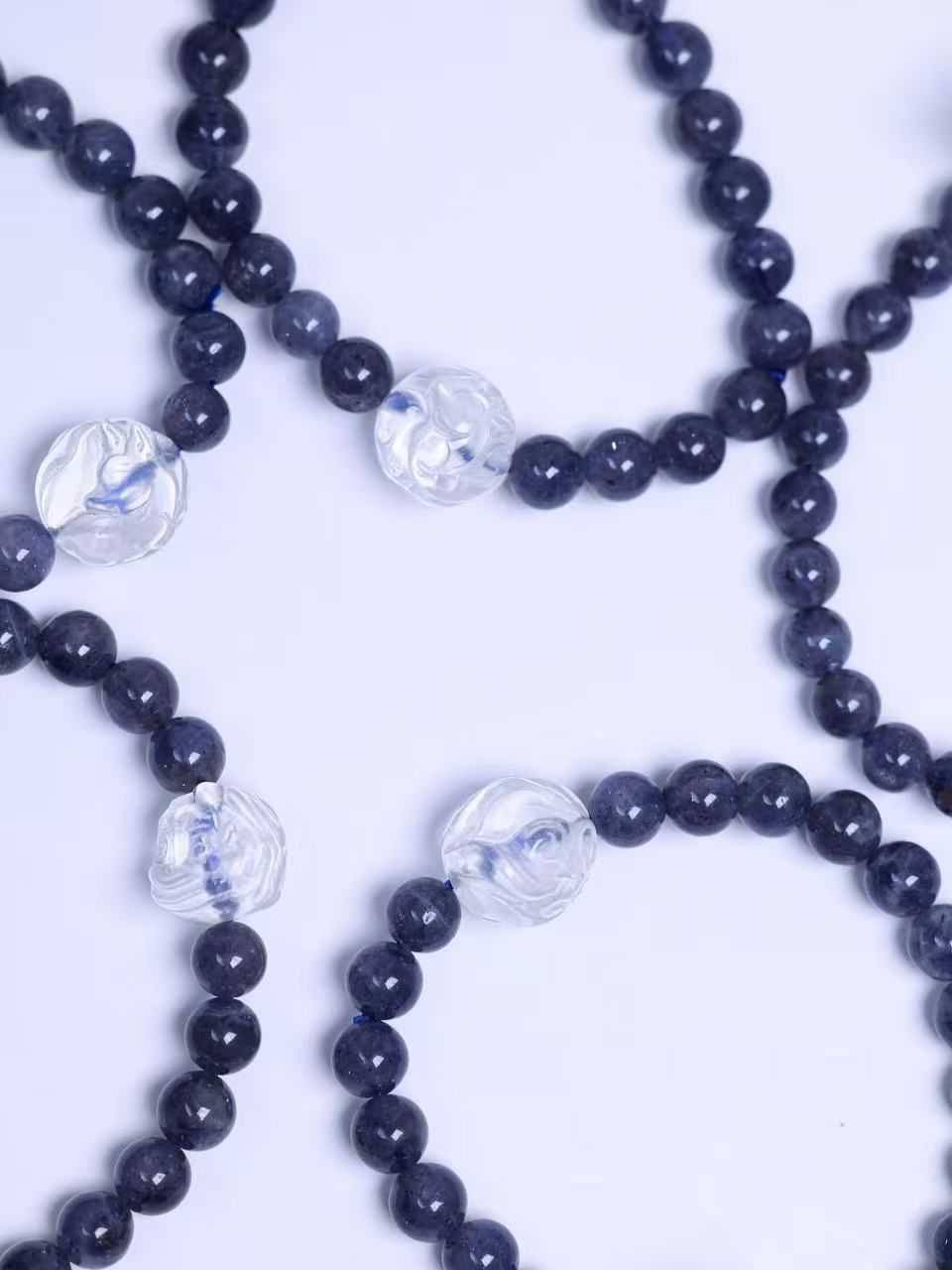 Lolite & Clear Quartz Bracelet堇青石 & 白水晶