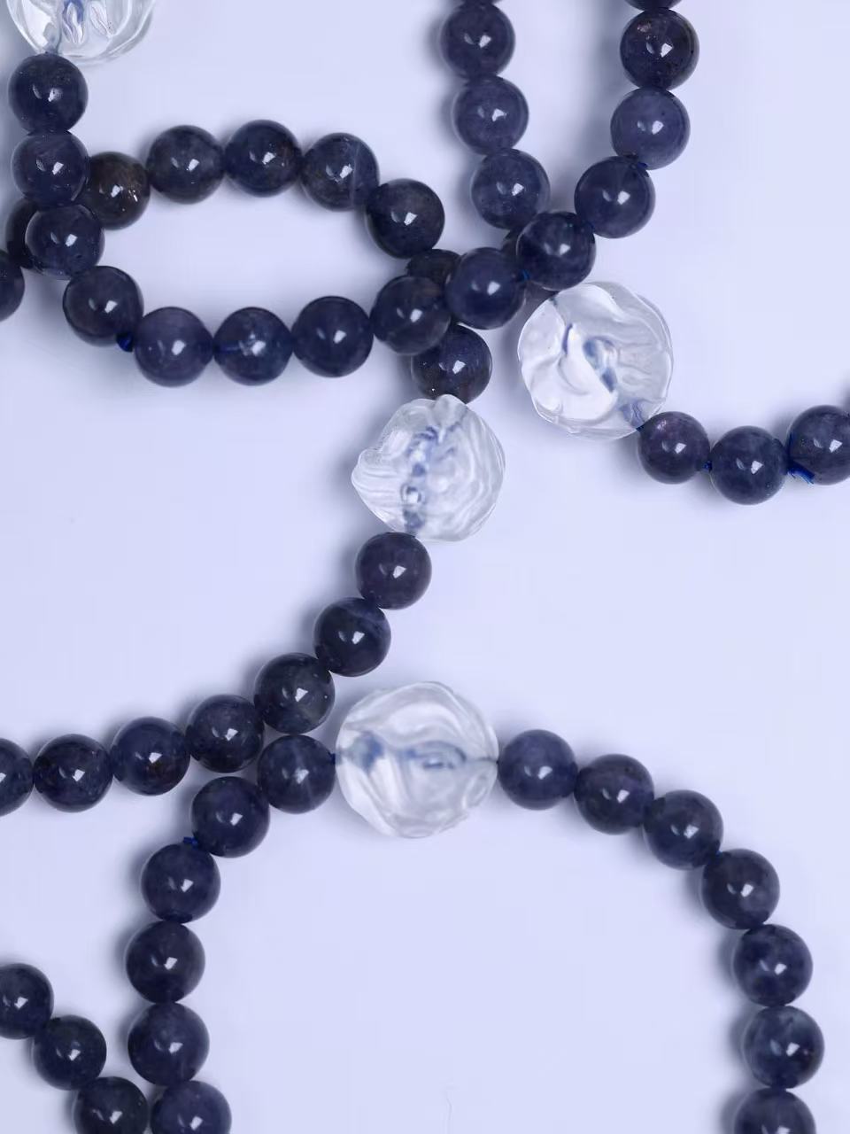 Lolite & Clear Quartz Bracelet堇青石 & 白水晶
