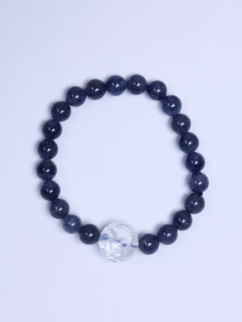 Lolite & Clear Quartz Bracelet堇青石 & 白水晶