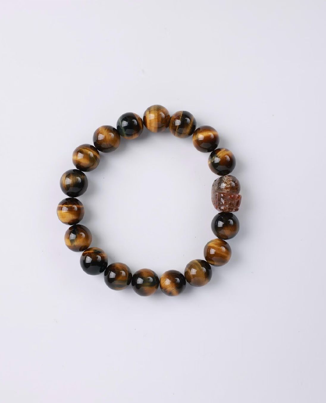 Tiger Eye Stone & Super Seven Pixiu Bracelet-虎眼石+貔貅