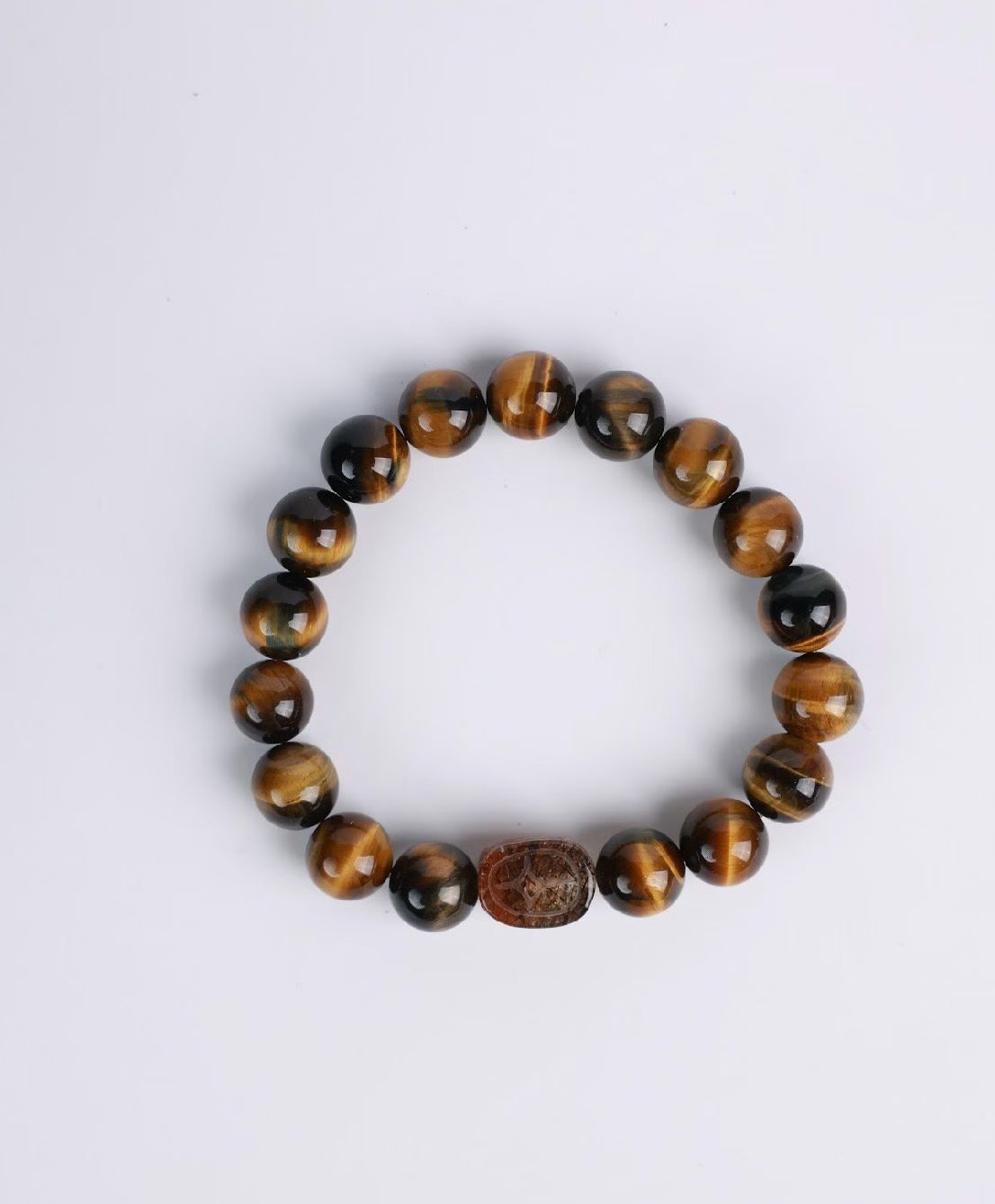Tiger Eye Stone & Super Seven Pixiu Bracelet-虎眼石+貔貅