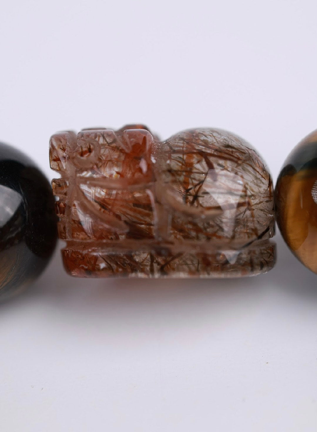 Tiger Eye Stone & Super Seven Pixiu Bracelet-虎眼石+貔貅
