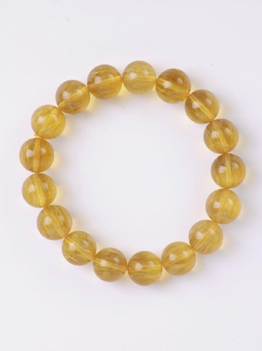 Gold Rutilated Fluorite Crystal -黃螢石