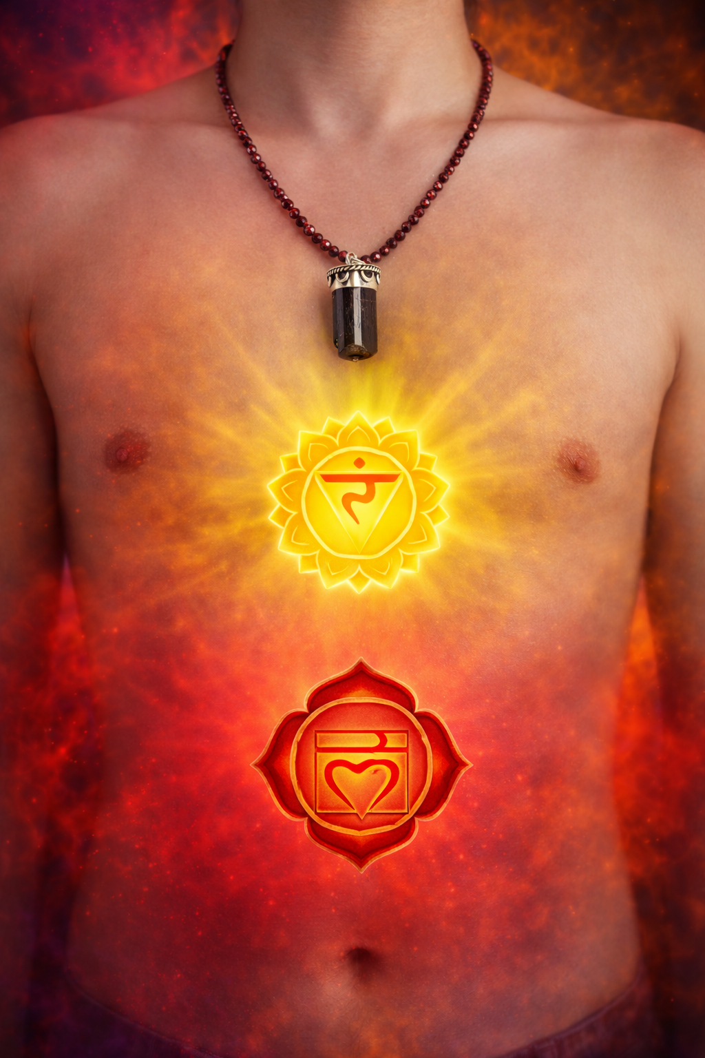 Golden Tourmaline &Garnet-黑碧玺+石榴石