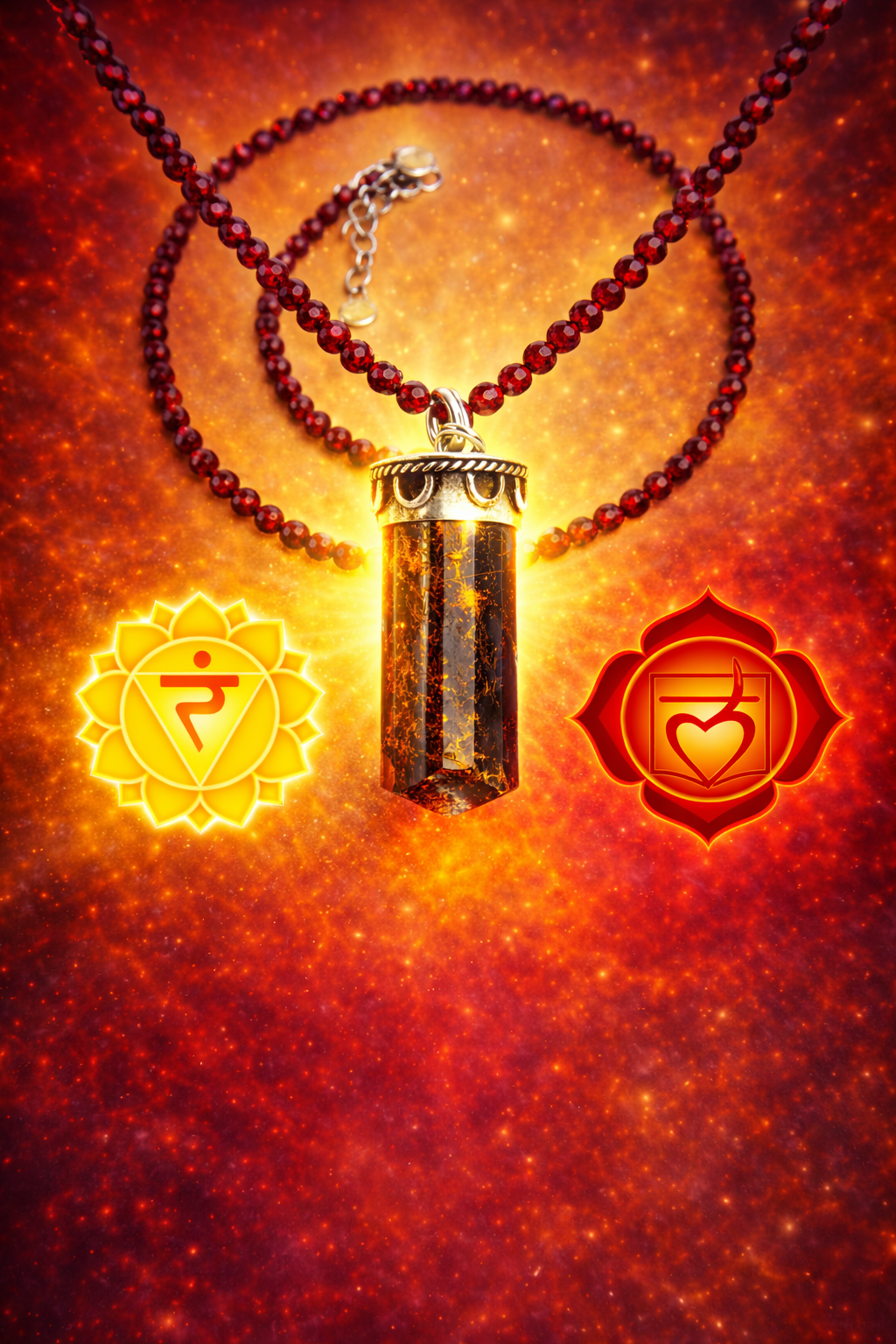 Golden Tourmaline &Garnet-黑碧玺+石榴石