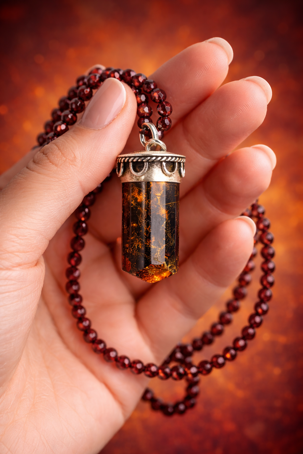 Golden Tourmaline &Garnet-黑碧玺+石榴石