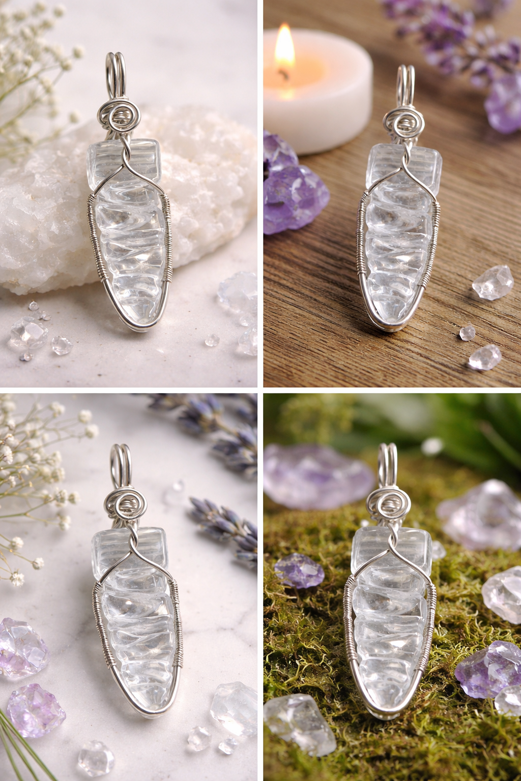 Unicorn Energy Clear Quartz Pendant—獨角獸能量白水晶吊墜