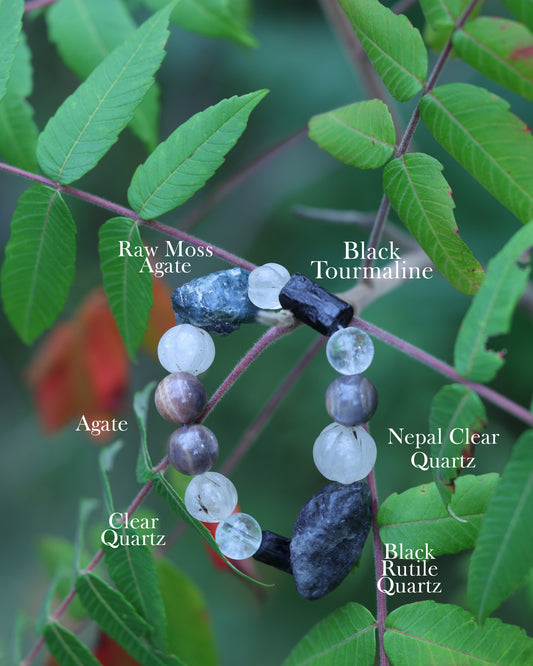 #8 🌿Witchwood Raw Stone Crystal Bracelet🌿
