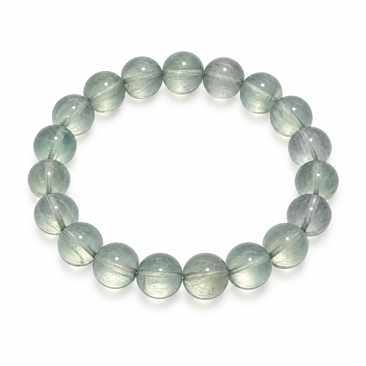 【Green Fluorite Bracelet】-拉絲綠螢石手串