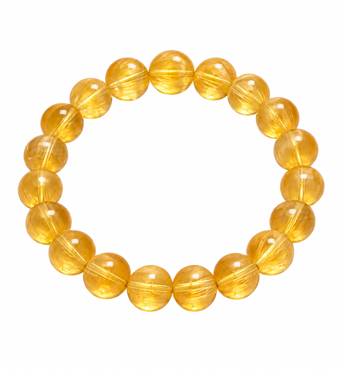 【Yellow Fluorite Bracelet】-拉絲黃螢石
