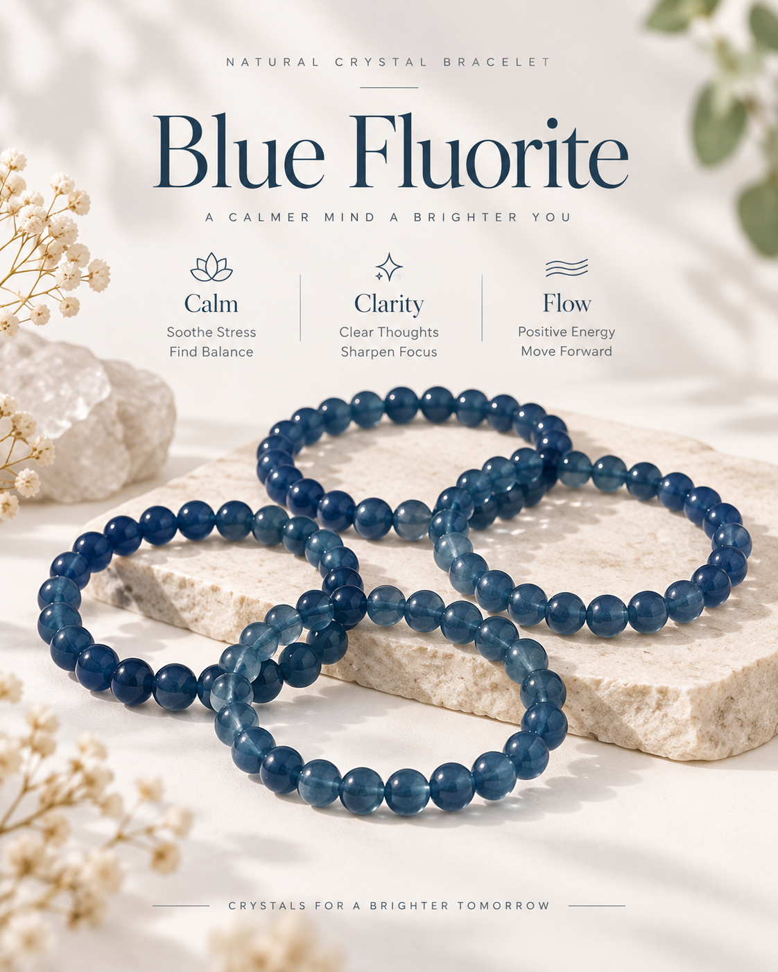 【Blue Fluorite Bracelet】-藍螢石手串