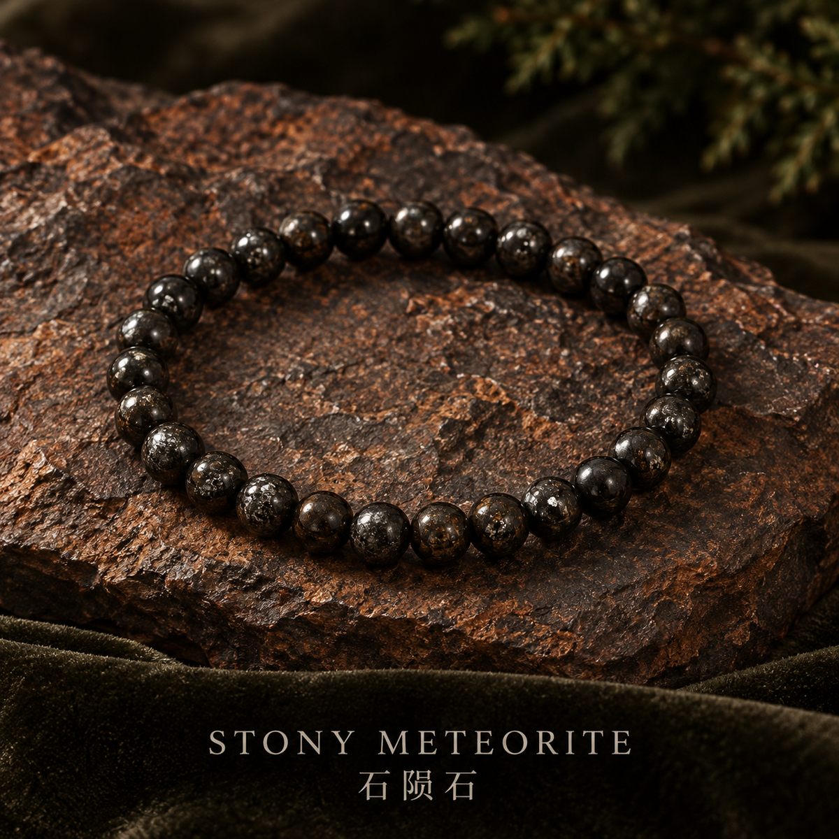 【Stony Meteorite Bracelet 】-石隕石手串