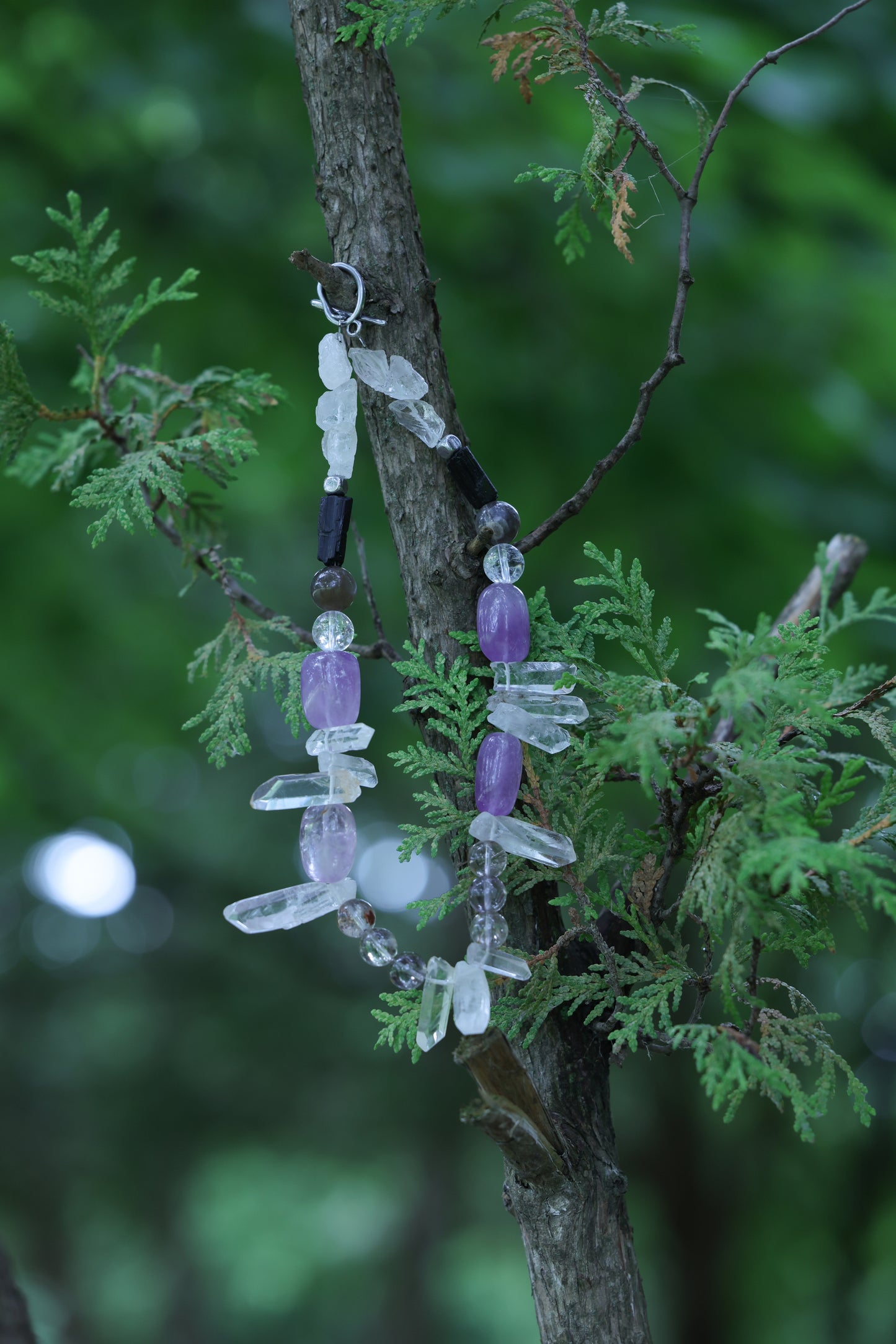 #2 🌿 Witchwood Raw Stone Crystal Necklace🌿