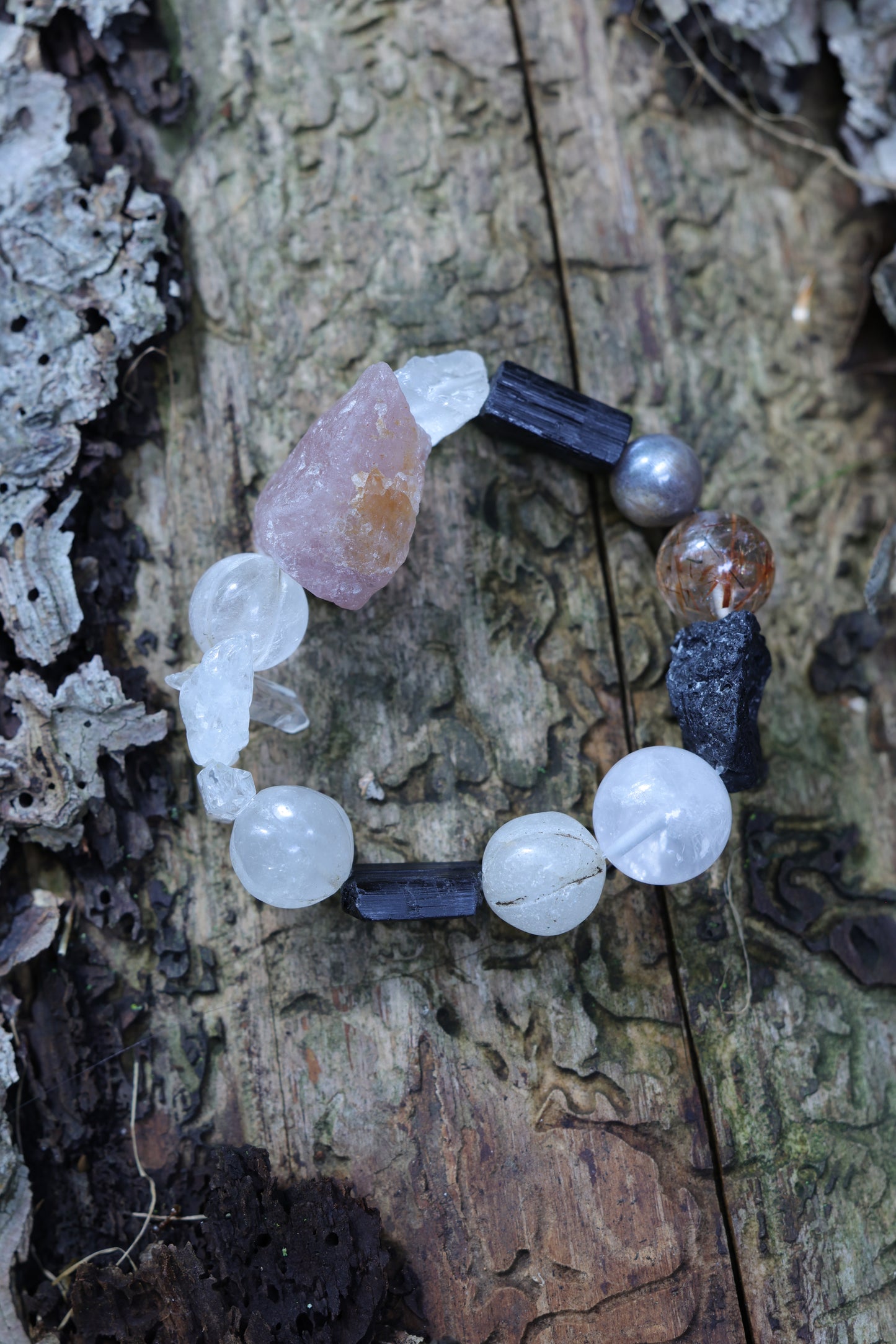 #7 🌿Witchwood Raw Stone Crystal Bracelet🌿