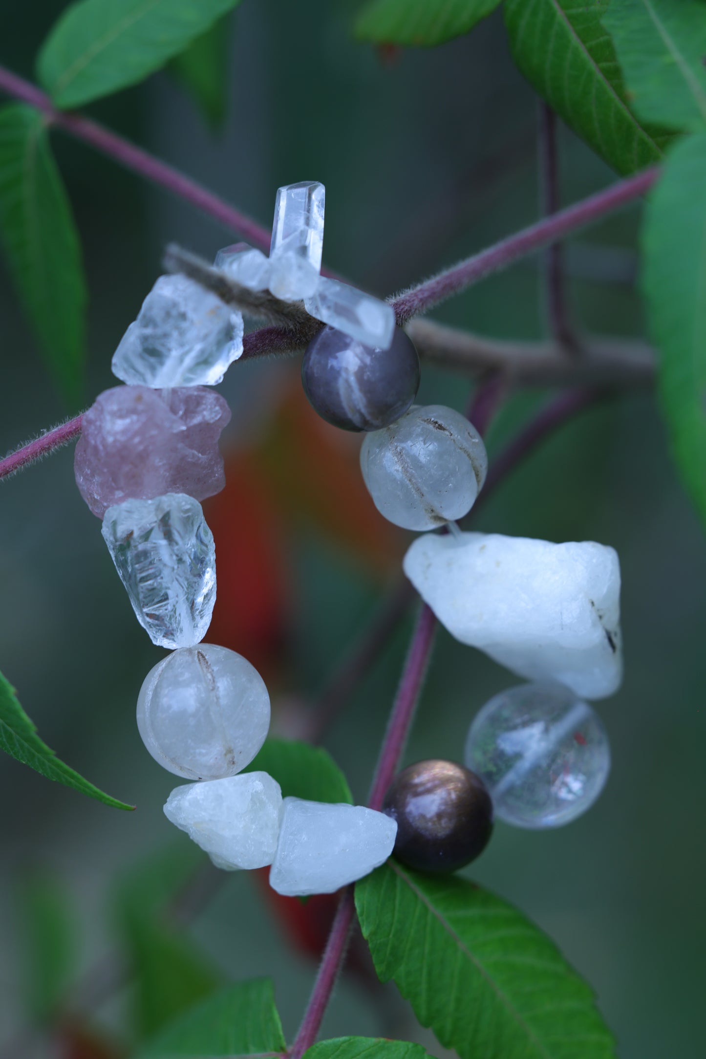 #12 🌿Witchwood Raw Stone Crystal Bracelet🌿