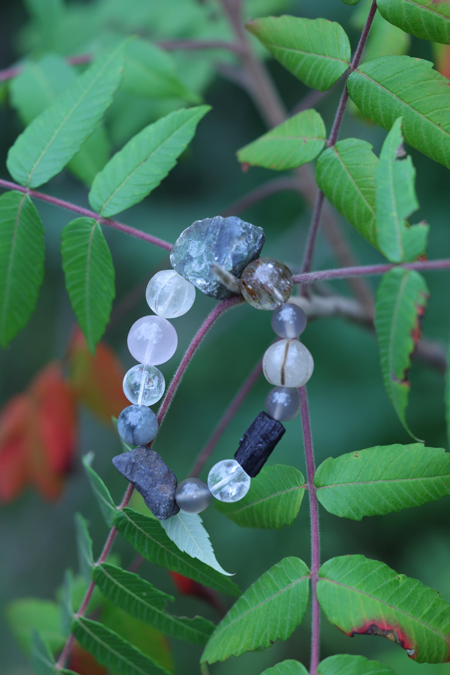 #18 🌿Witchwood Raw Stone Crystal Bracelet🌿