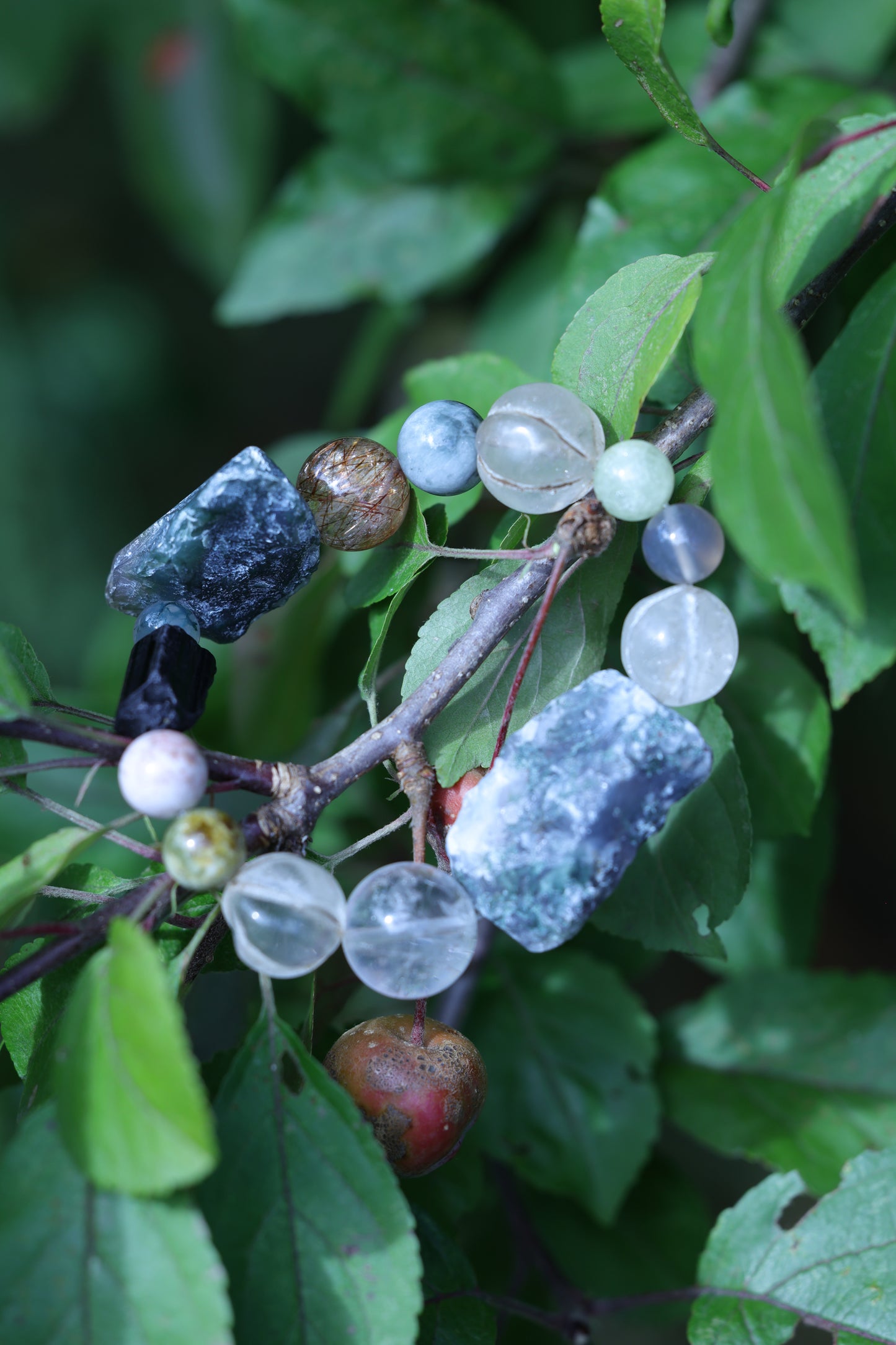 #17 🌿Witchwood Raw Stone Crystal Bracelet🌿