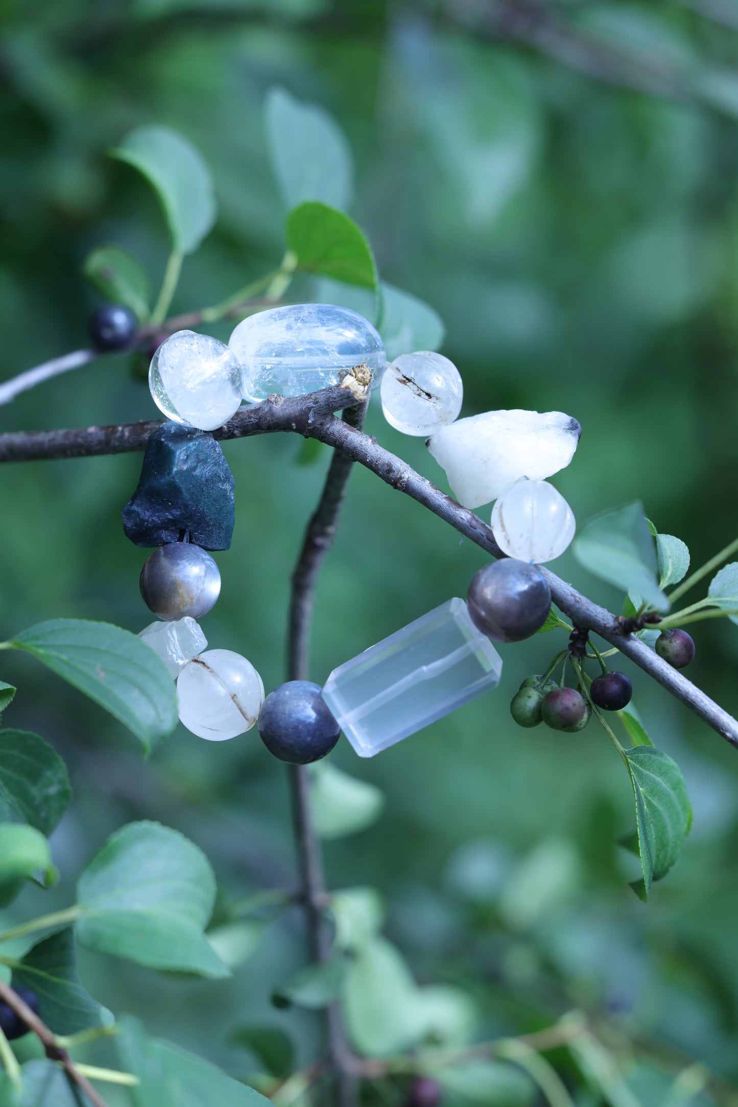 #25 🌿Witchwood Raw Stone Crystal Bracelet🌿