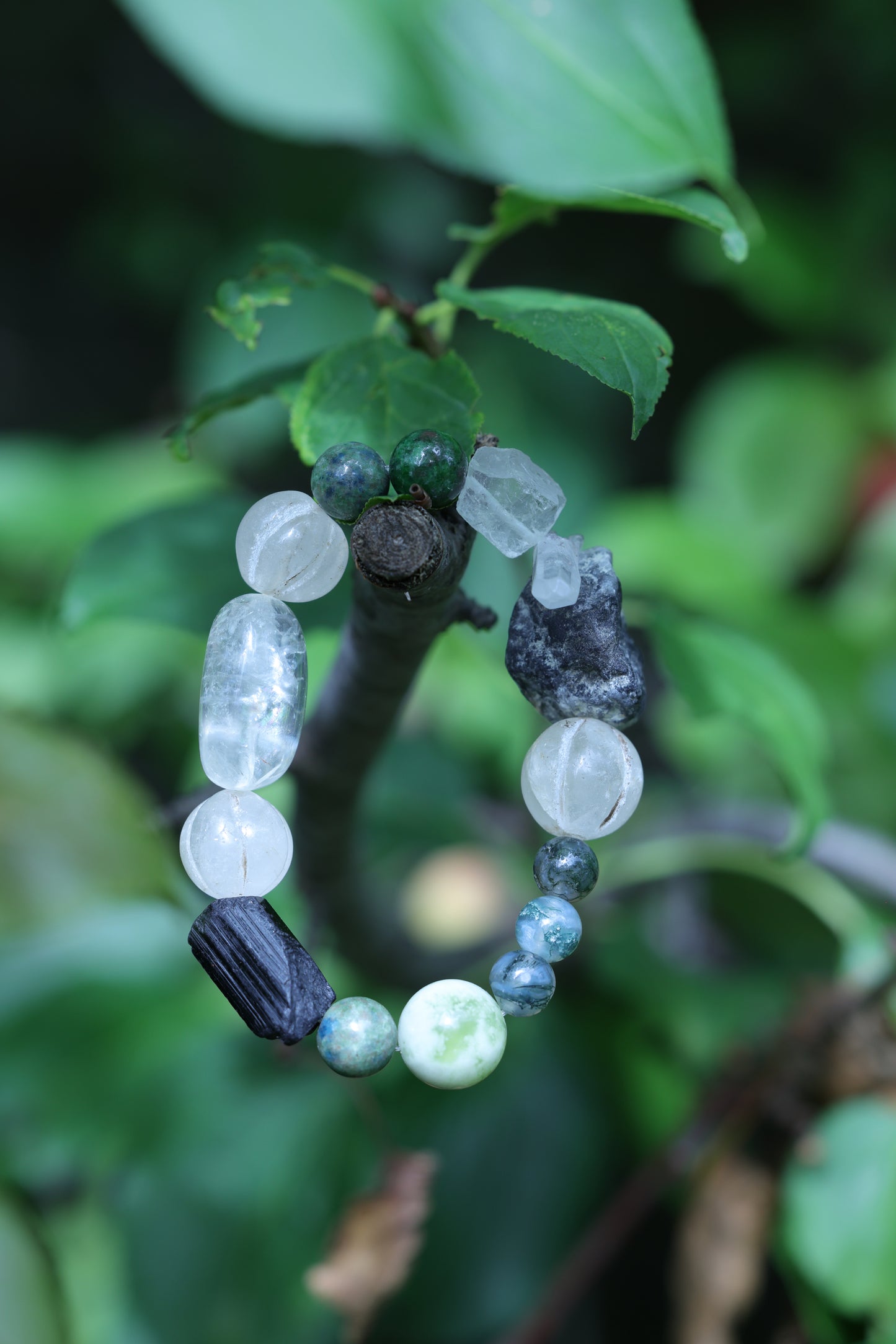 #14 🌿Witchwood Raw Stone Crystal Bracelet🌿