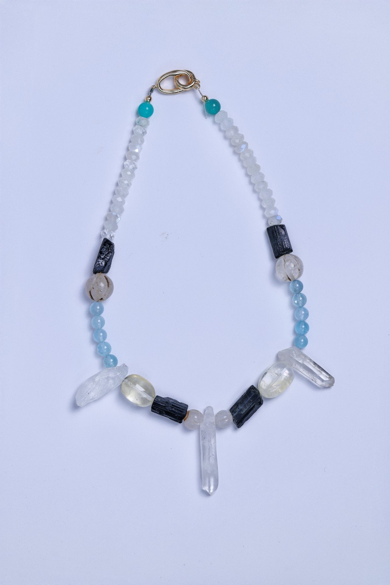 #5 🌿 Witchwood Raw Stone Crystal Necklace🌿