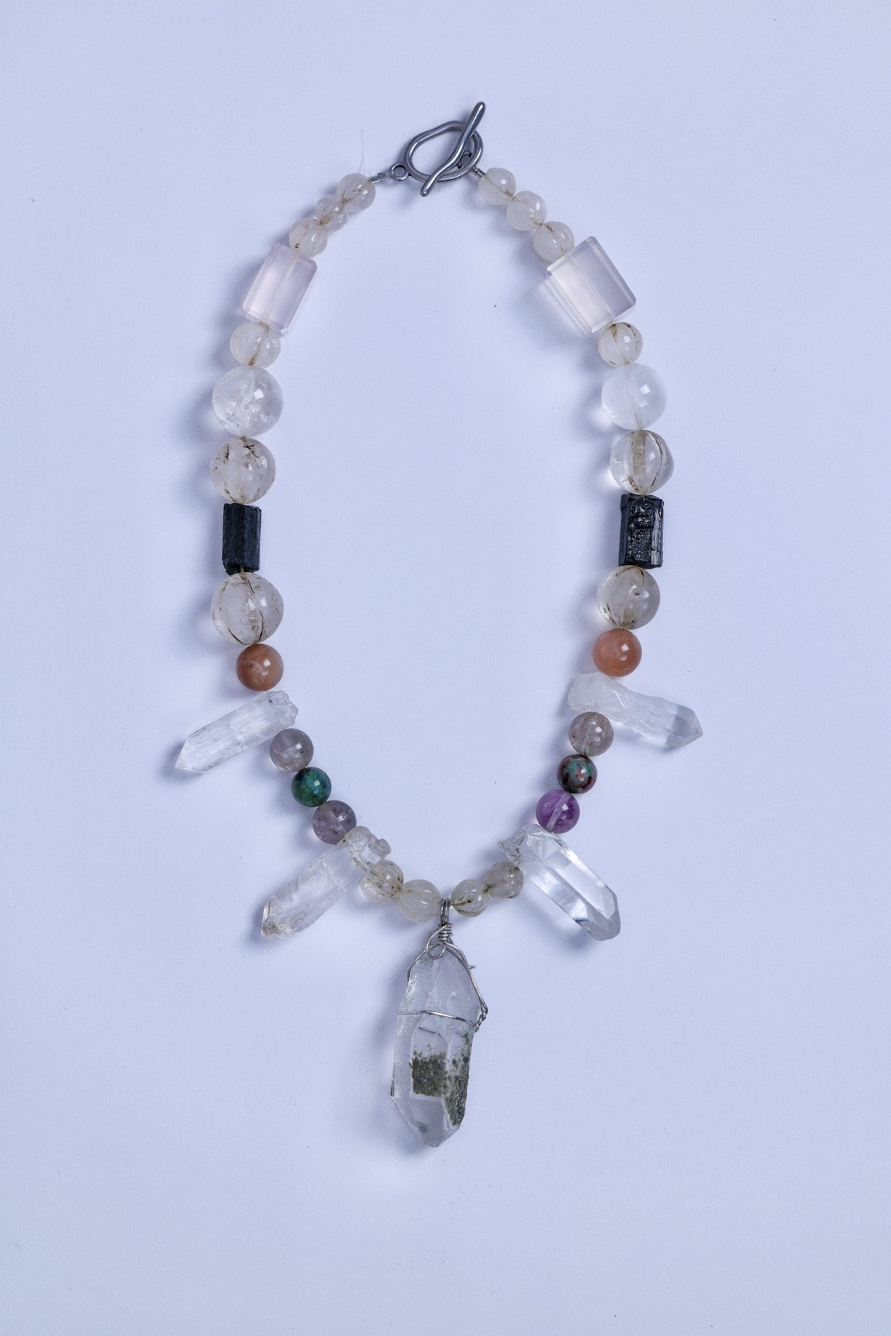 #4 🌿 Witchwood Raw Stone Crystal Necklace🌿