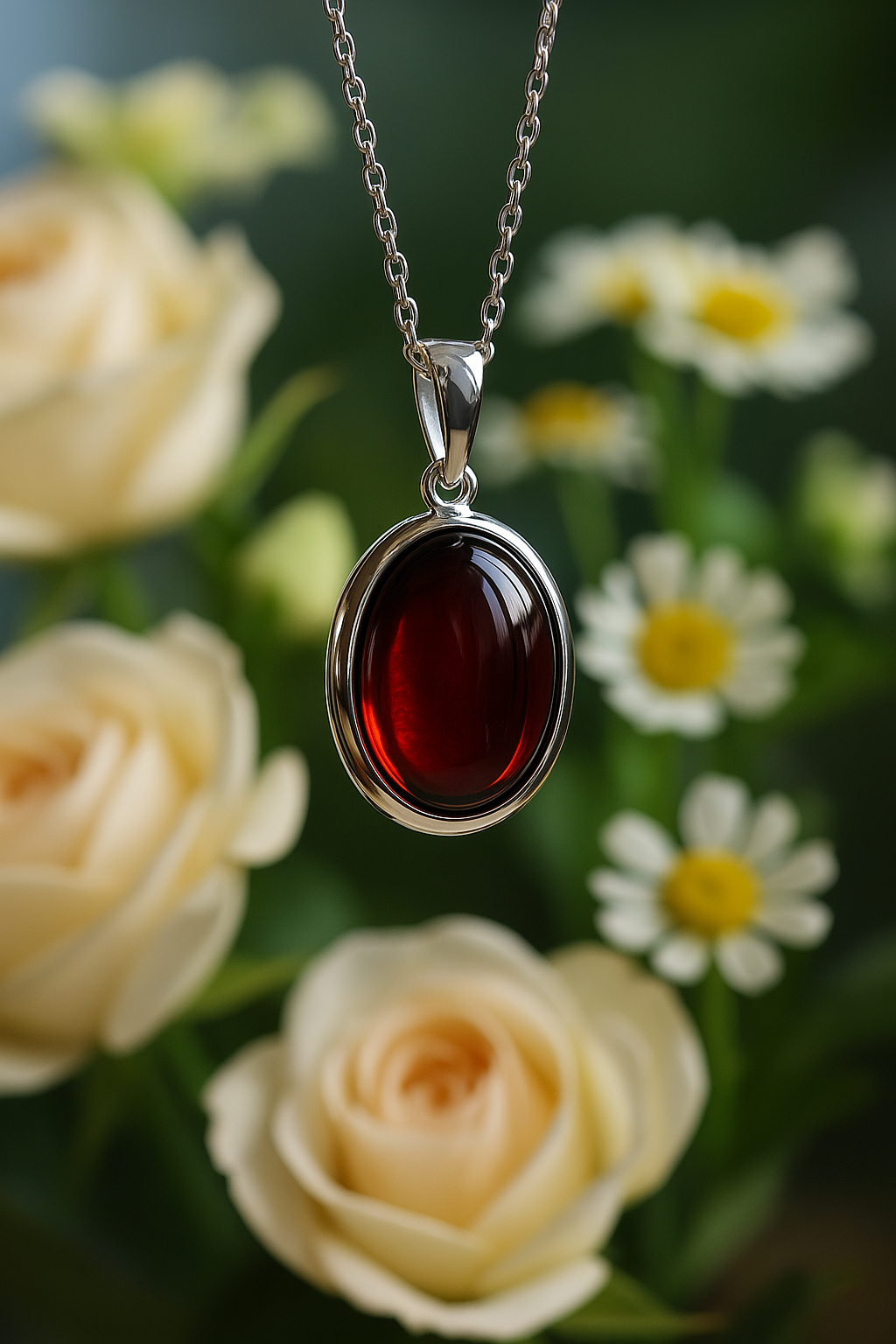 Natural Blood Amber Pendant