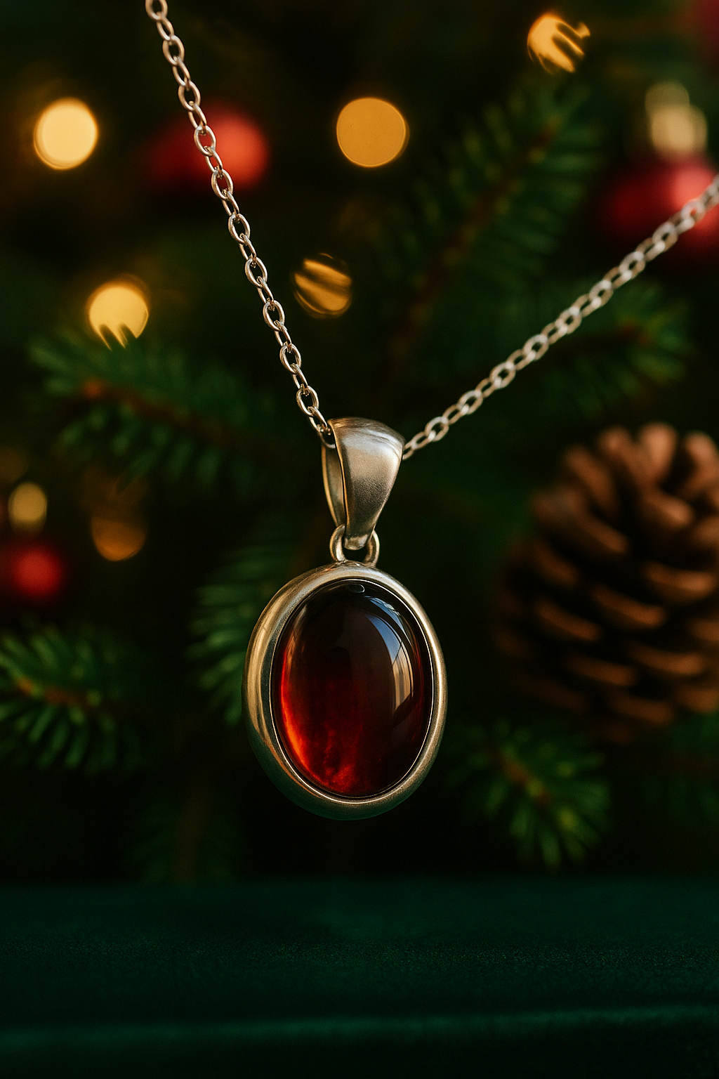 Natural Blood Amber Pendant
