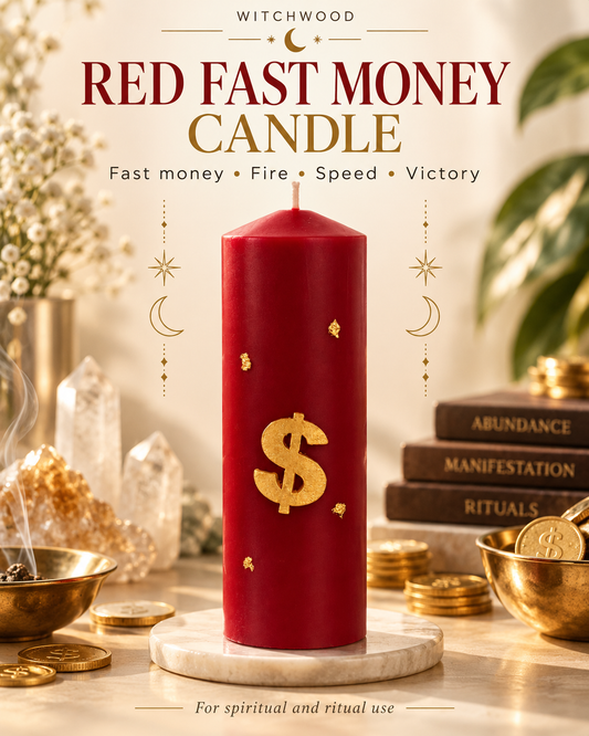 【RED FAST MONEY CANDLE 🔥】紅色速達財運蠟燭🔥