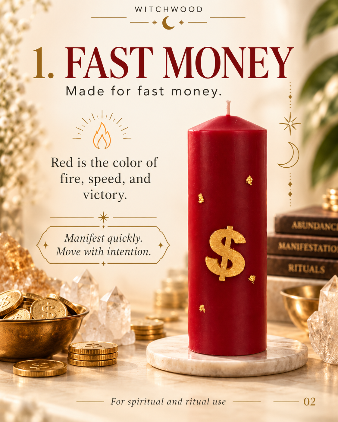 【RED FAST MONEY CANDLE 🔥】紅色速達財運蠟燭🔥