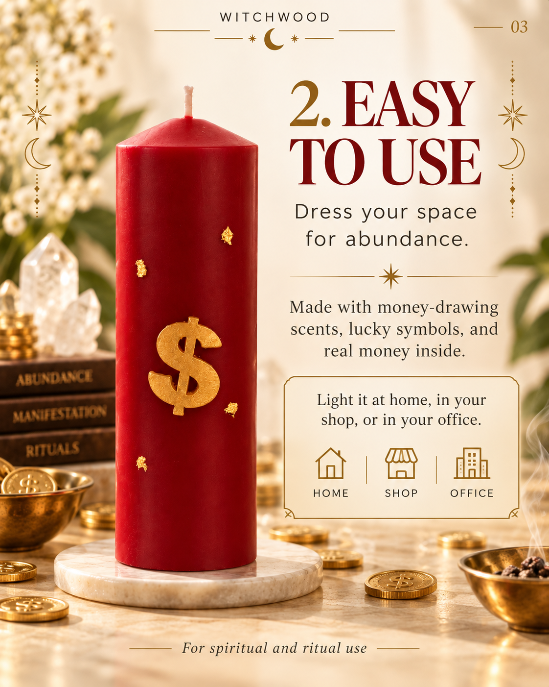 【RED FAST MONEY CANDLE 🔥】紅色速達財運蠟燭🔥